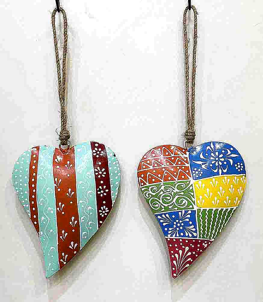 CORAZON MET PINTADO 30 CM