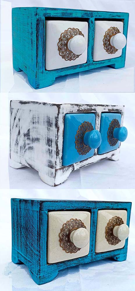 MUEBLE MINI 2 CAJ CER CRAQUEL