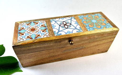 [9175017] COFRE MAD NAT MOSAICO 25 CM