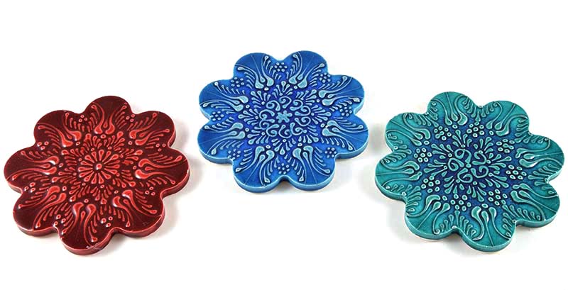 BOWL DOUBLE CERAMIC AZUL