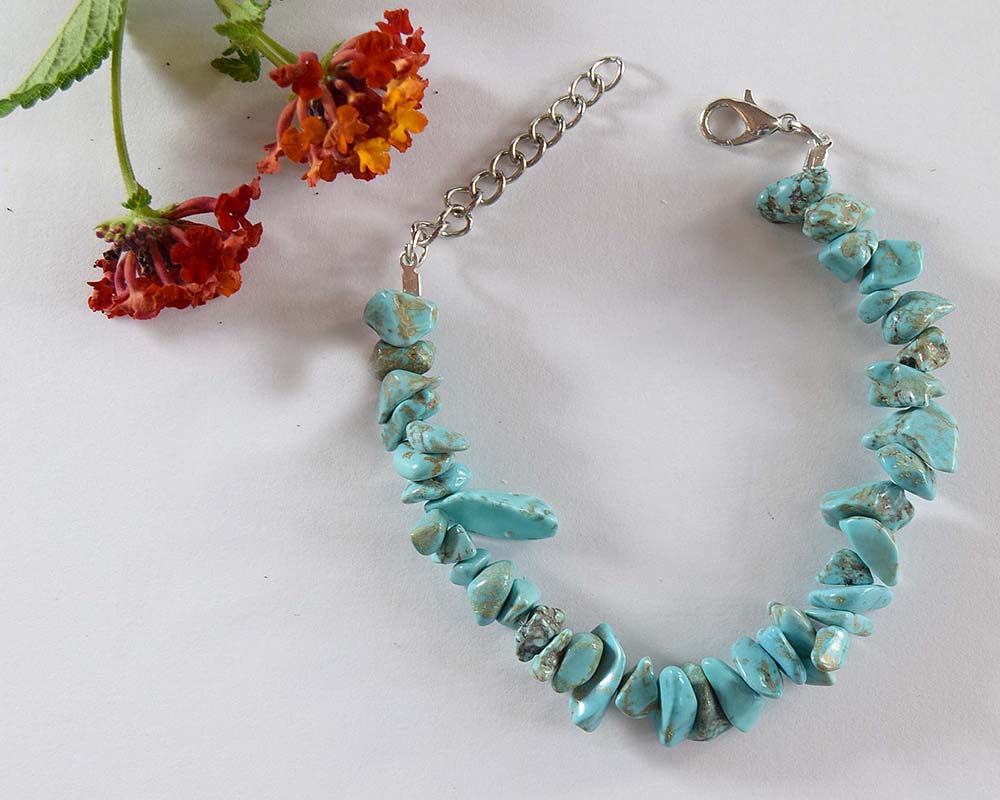 PULSEIRA PIEDRAS TURQUESA M 031