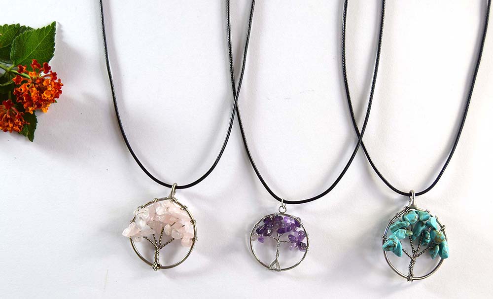 COLLANA ALBERO VIDA PIETRA M 037
