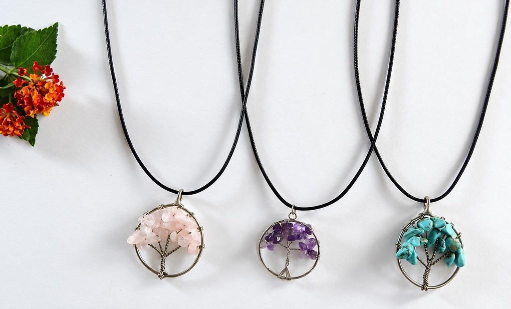 NECKLACE TREE VIDA STONE M 037