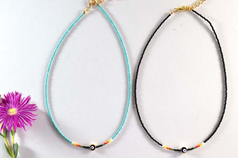 COLLANA OCCHIO TURCO C/MOSTACILLA 042