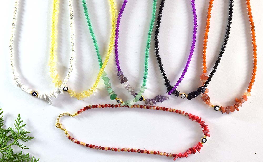 COLLAR PIEDRA SURT C/OJO TURCO