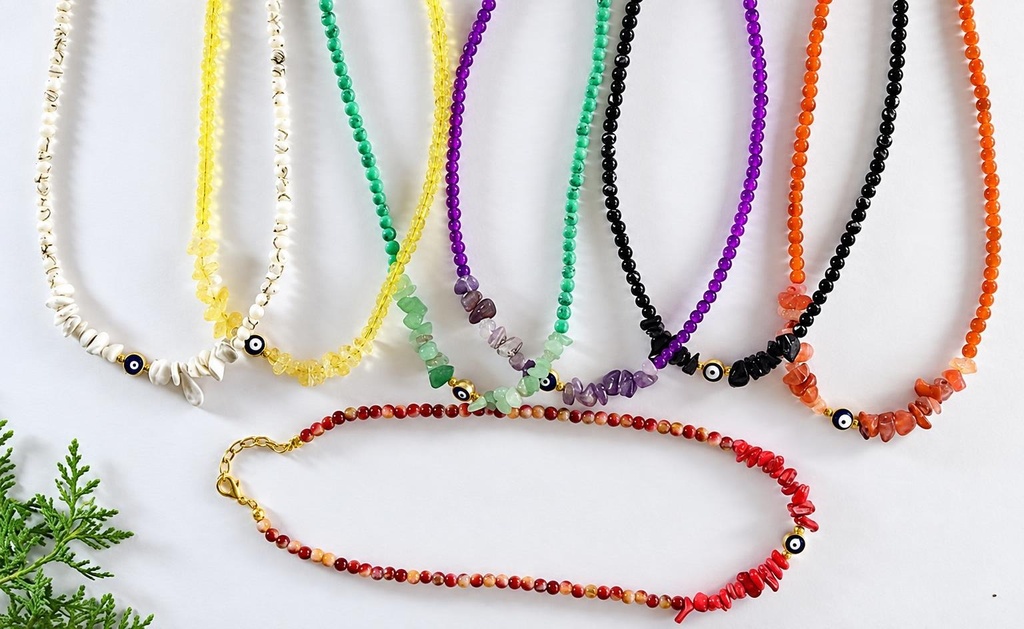 COLLIER PIERRE SURTIDO C/ŒIL TURC