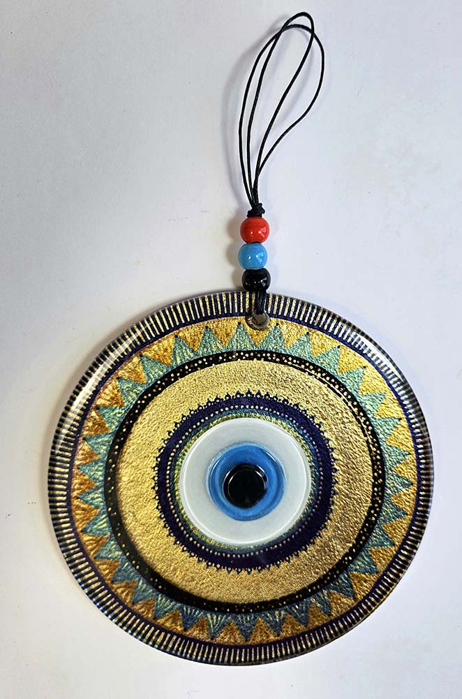 COLGANTE OJO TURCO DORADO