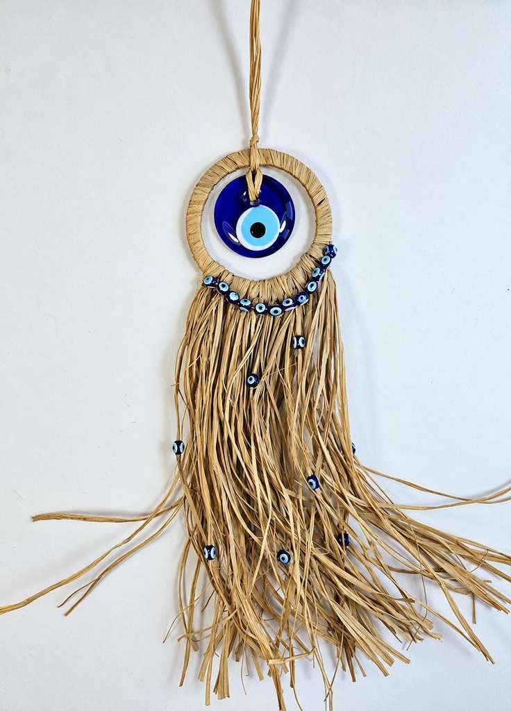 PENDANT EVIL EYE RAFIA