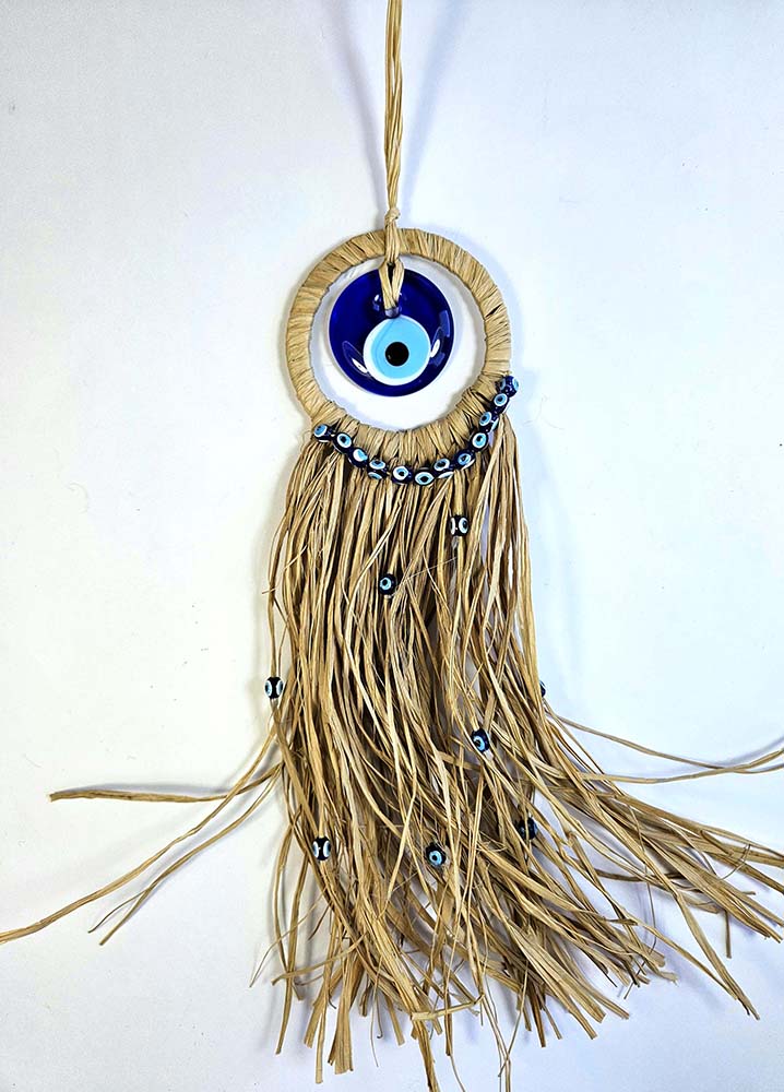 PENDANT EVIL EYE RAFIA