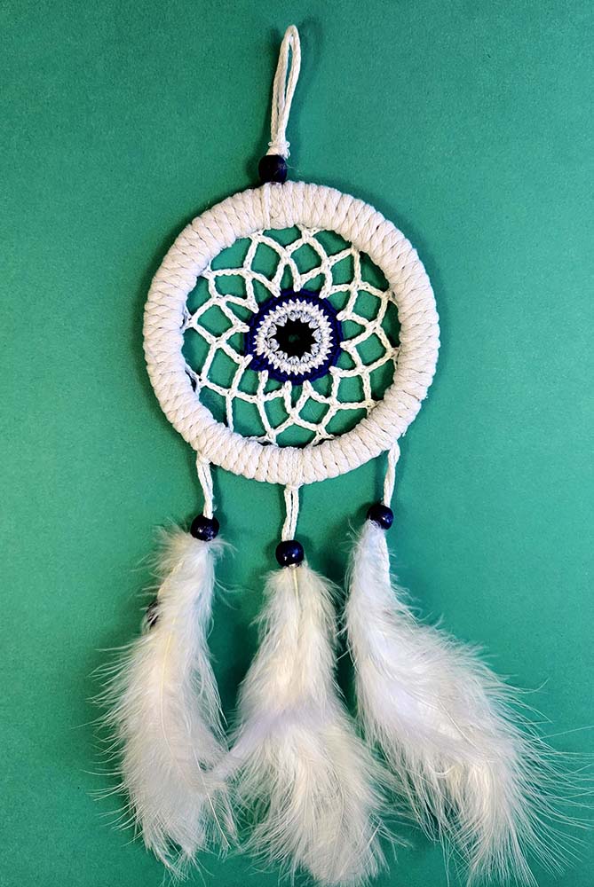 APANHADOR DE SONHOS OLHO TURCO MACRAMÉ