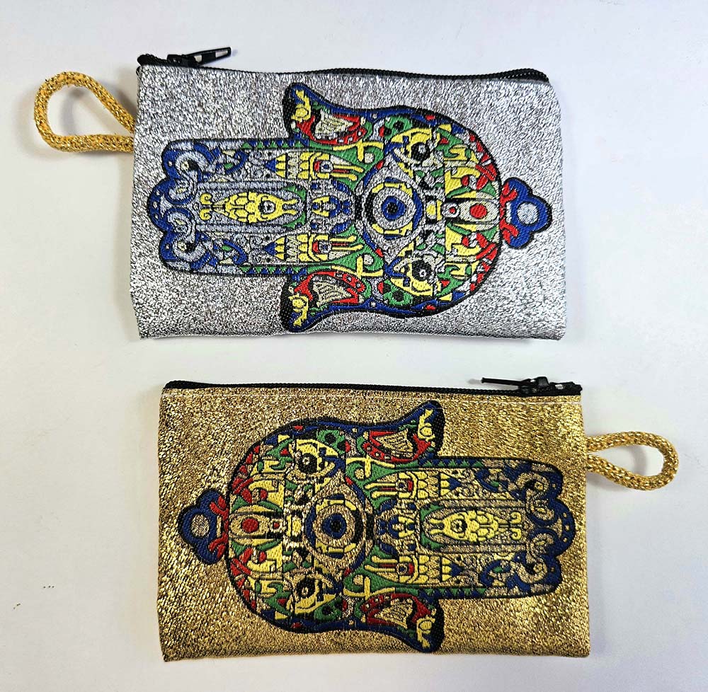 MONEDERO HAMSA BRILLO 11X7 CM