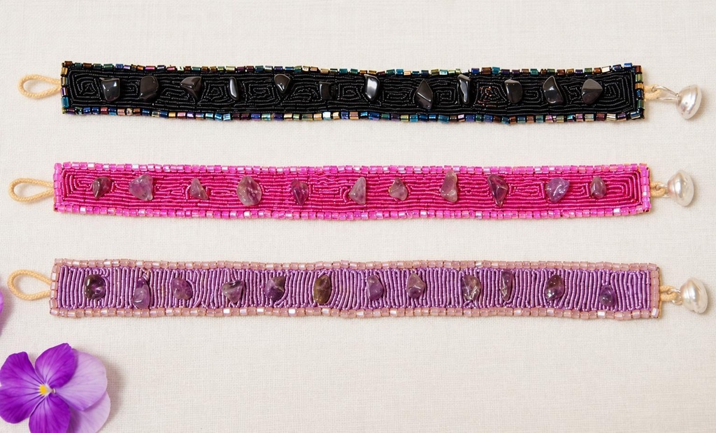 BRACELET CUENTAS C/PIEDRAS