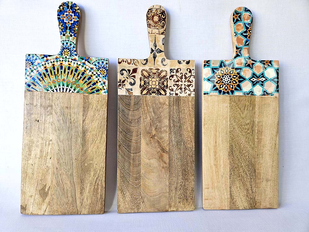 TAVOLETTA PICAR LEGNO E RESINA MOSAICO 47