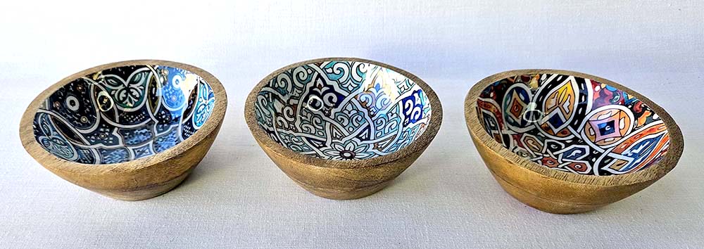 BOWL WOOD AND RESIN 12X5CM MORROC 2