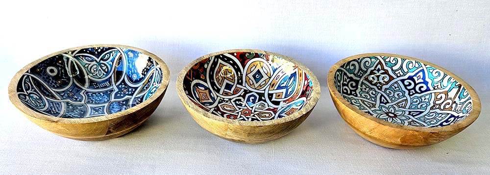 BOWL WOOD AND RESIN 20X7CM MORROC 2