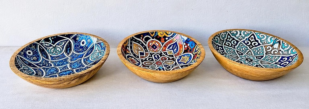 BOWL WOOD AND RESIN 25X8CM MORROC 2