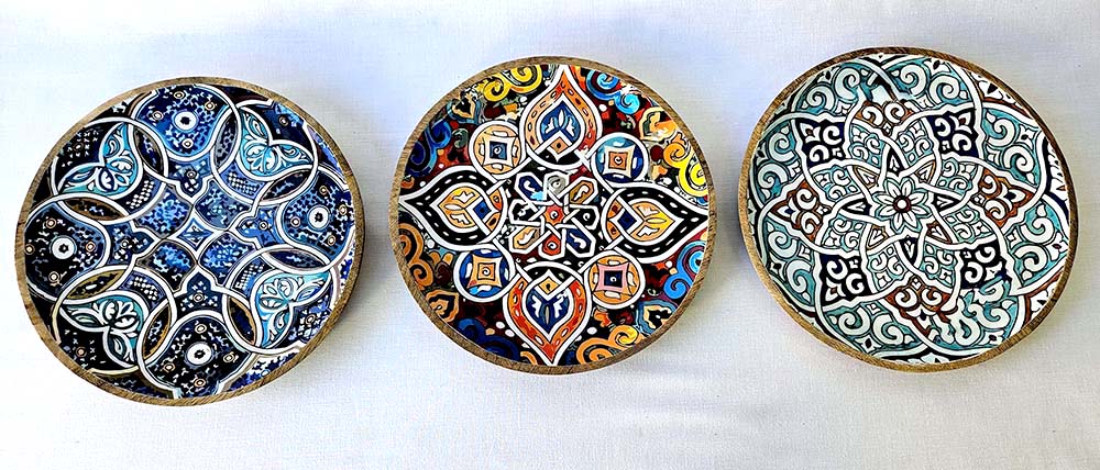 ASSIETTE BOIS ET RÉSINE 25 CM MORROC 2