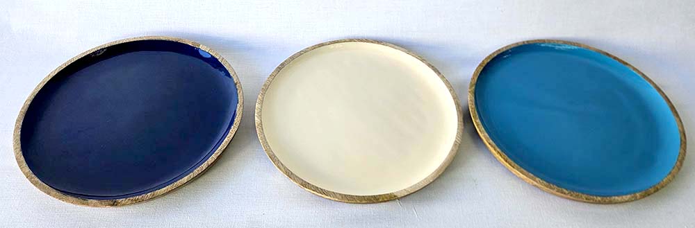 PRATO MADEIRA ESMALTADA 25 CM