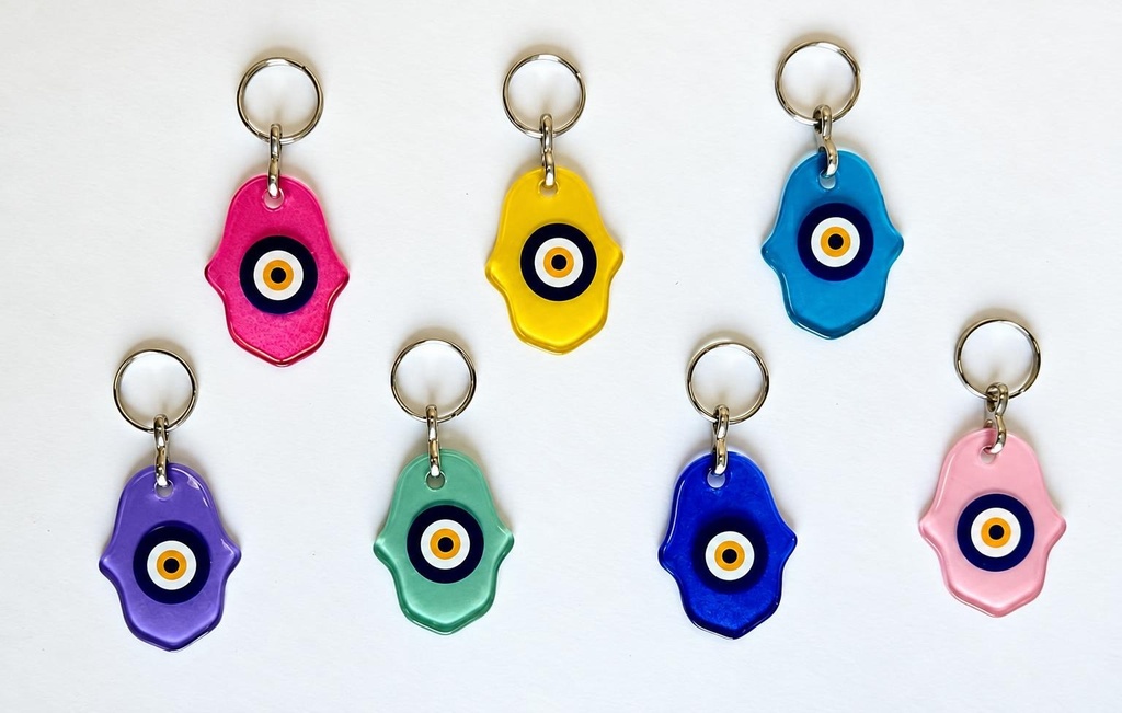 PORTE-CLÉS VERRE MAIN DE FATIMA