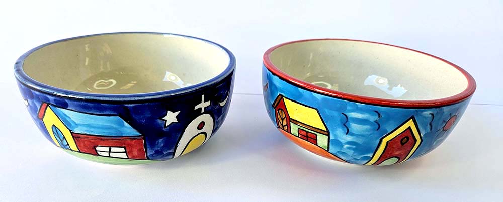 BOL CÉRAMIQUE MAISONS 14 CM