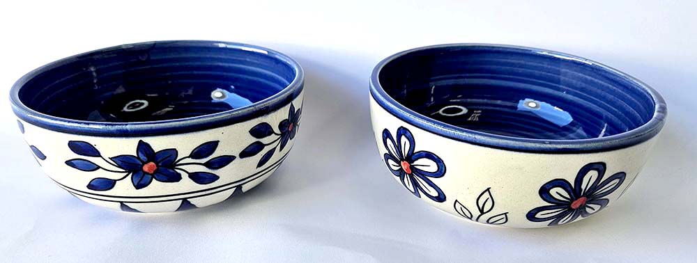 BOWL CERAMIC PAINTED 14 CM M-602