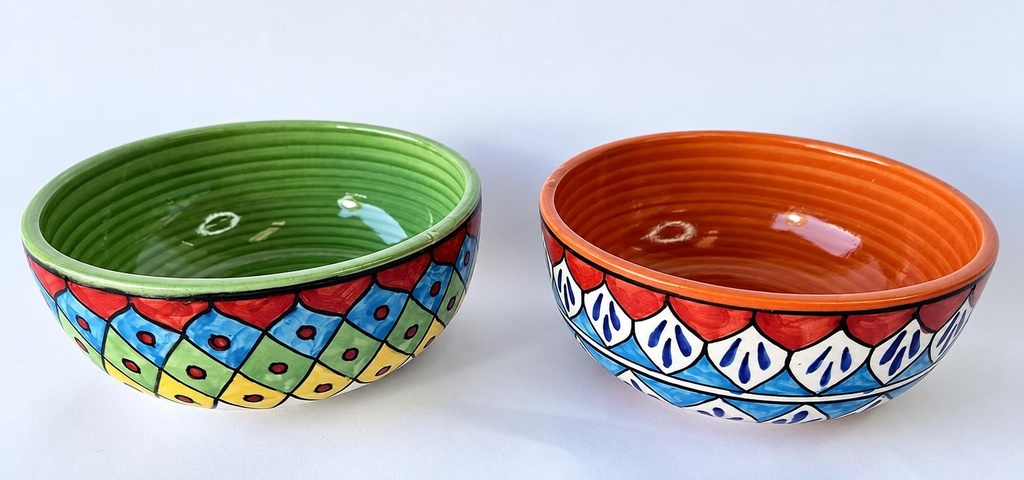TIGELA CERÂMICA PINTADA 14 CM M-606