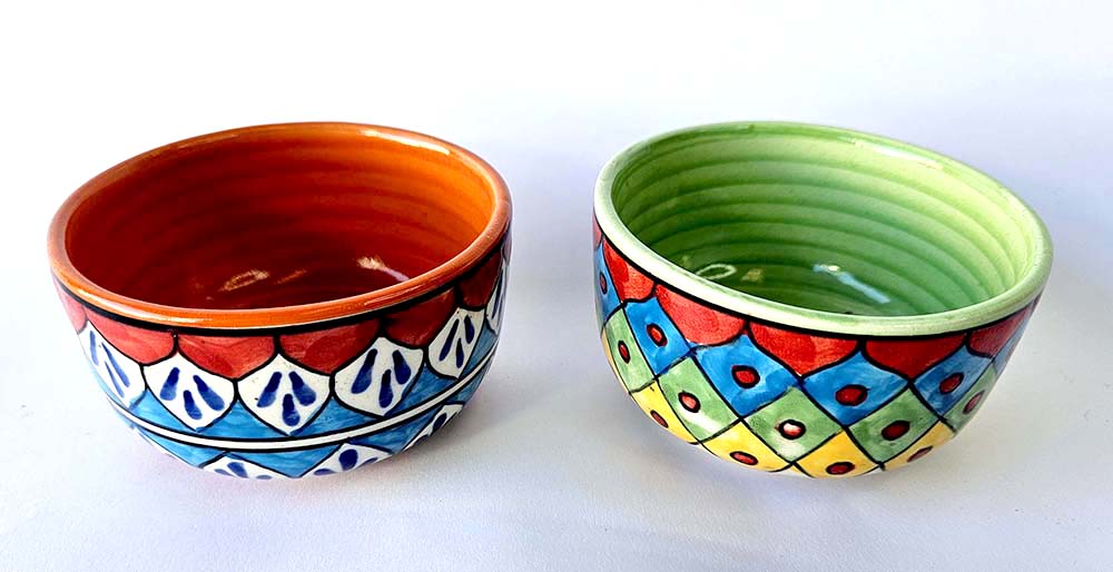 TIGELA CERÂMICA PINTADA 9 CM M-607