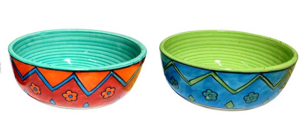 TIGELA CERÂMICA PINTADA 14 CM M-626