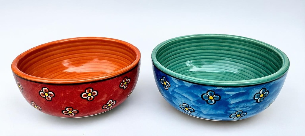 BOWL CERAMIC PAINTED 14 CM M-628