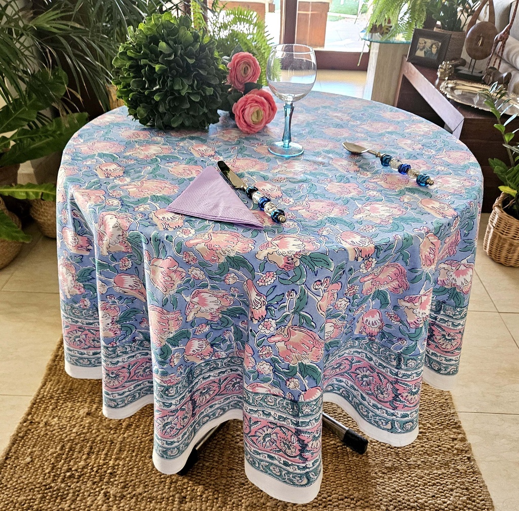 MANTEL ALGODÃO ESTAMPA A BLOCO180CM Nº2