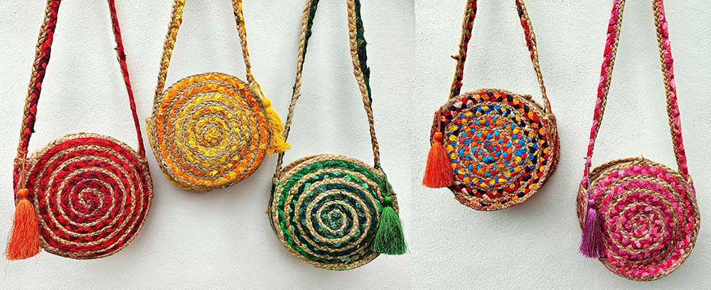 BAG DE JUTE RED 30 CM 5 COLORS
