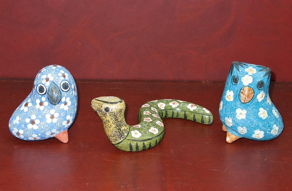 ANIMAL CERAMIC BURNISHED FLOWER 13 CM