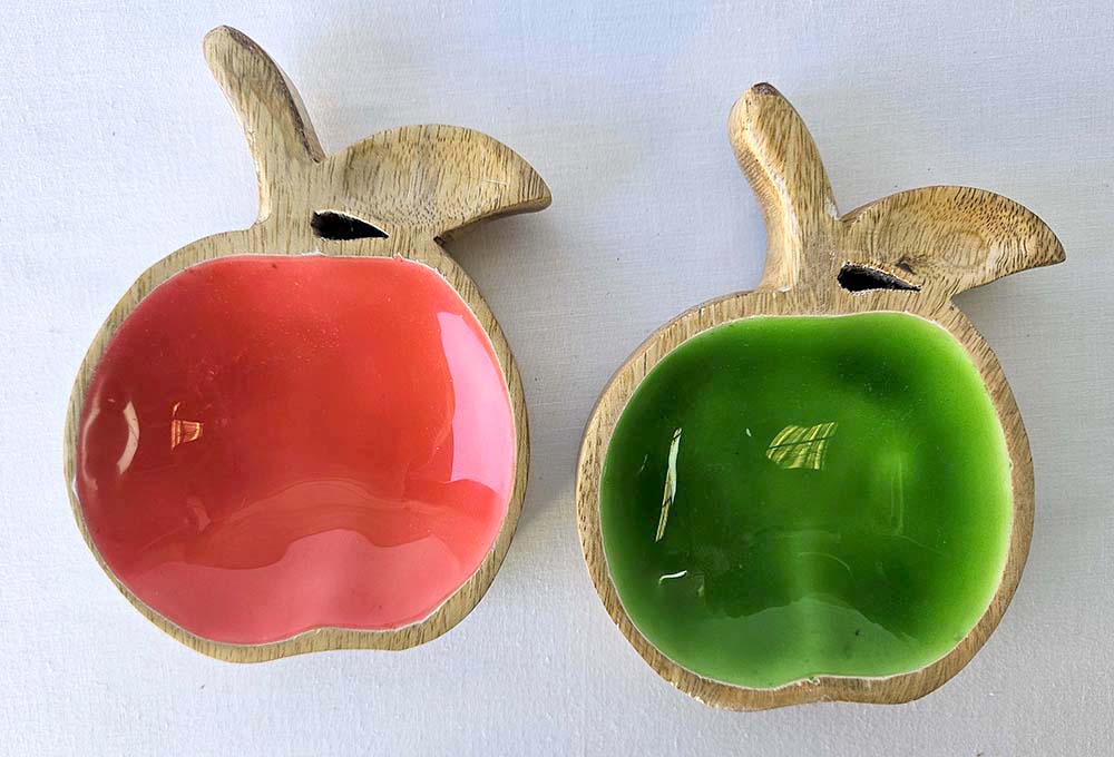 BOWL MANZANA WOOD-ESMAL 15X11