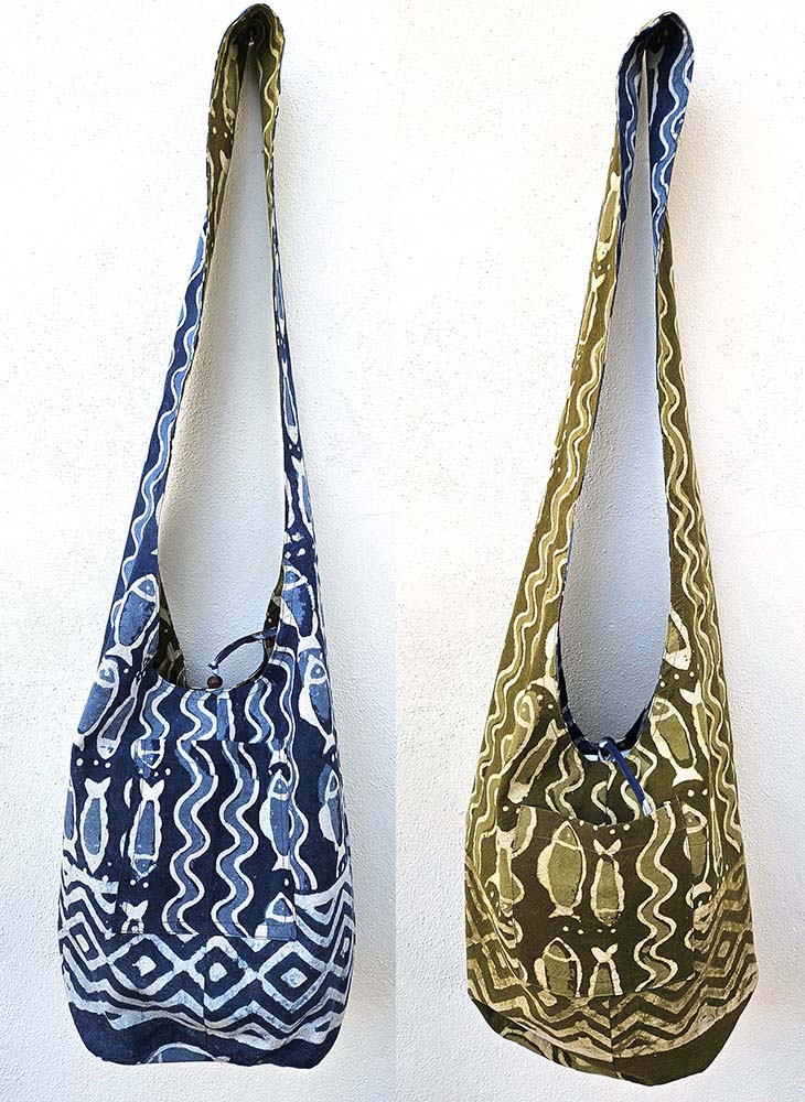 BORSA BURBUJA REVERSIBILE COTONE M 414