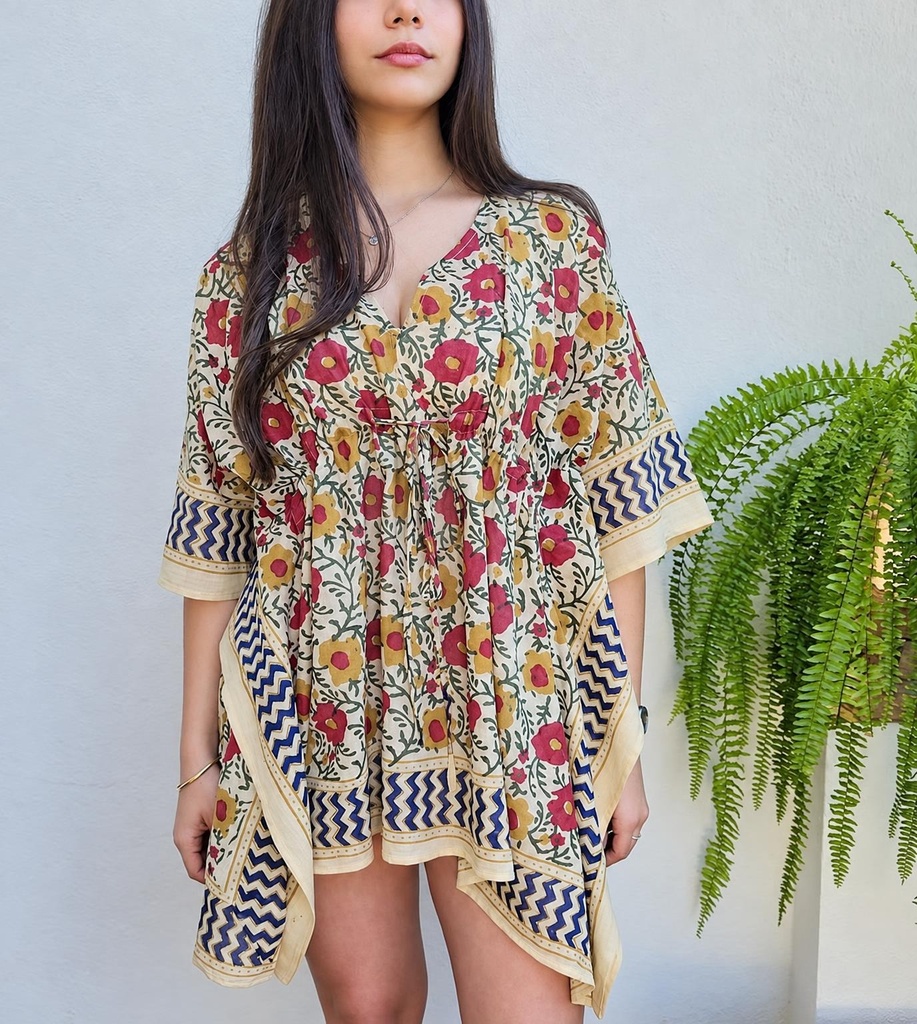 KAFTAN CORTO COTONE BLOCKPRIN