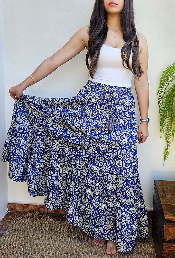 FALDA COTON BLOCKPRINT 120