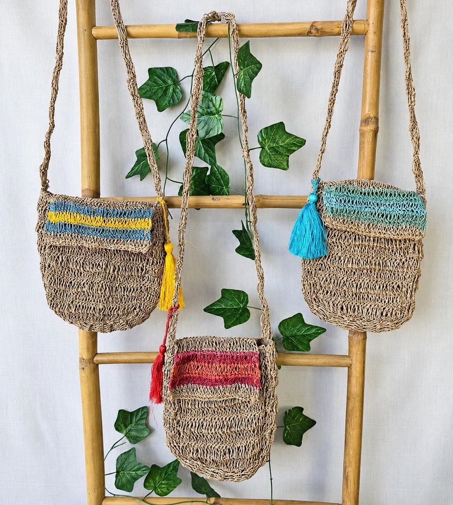 BAG DE JUTE HANDWOVEN SMALL 23X20