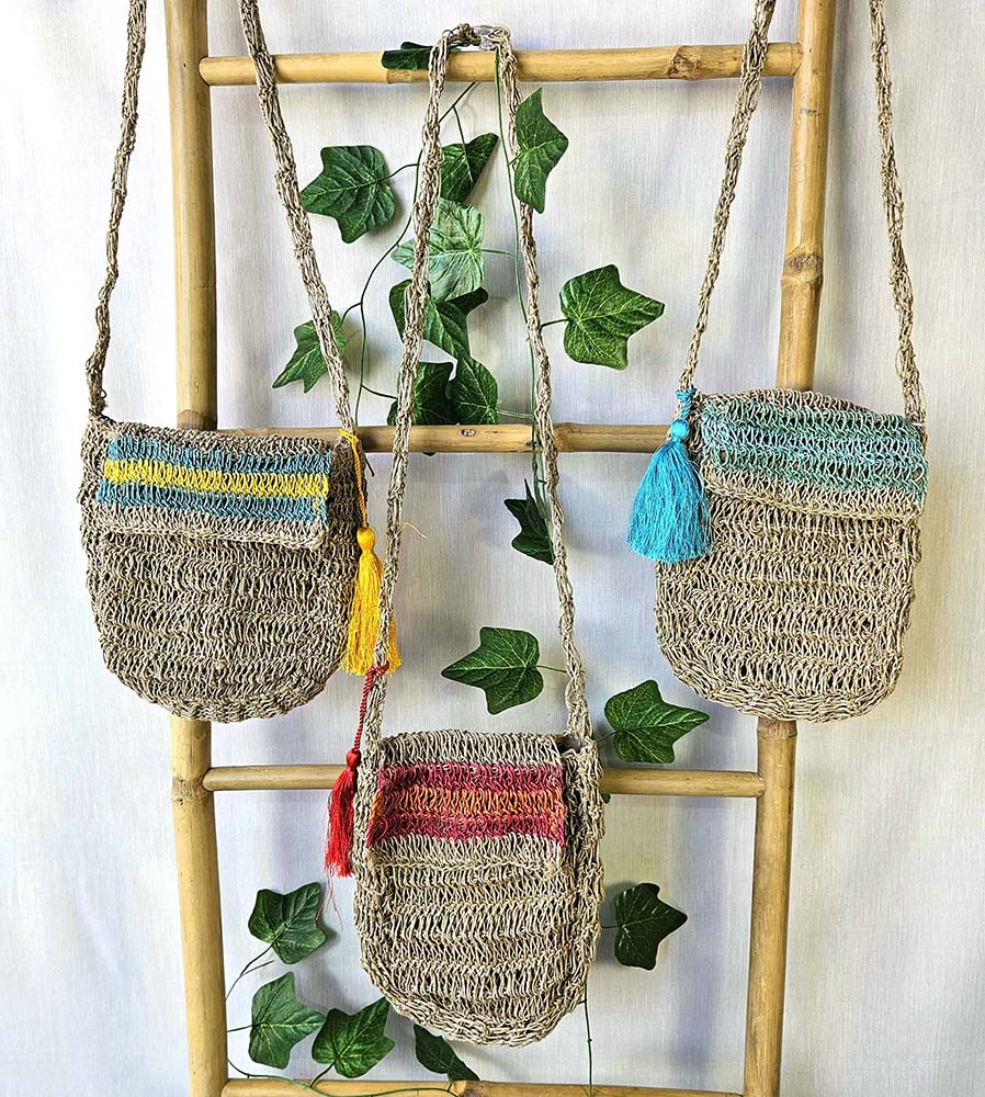 SAC DE JUTE TISSÉ À LA MAIN PETIT 23X20