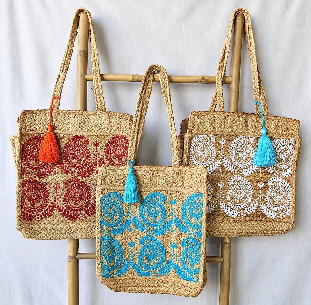 BOLSA DE JUTA PAISLEY PRINT 40X36