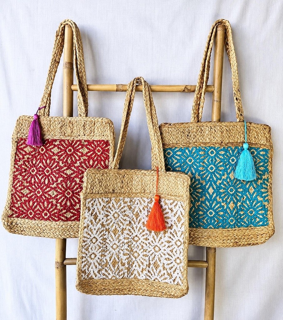 SAC DE JUTE FLEUR PRINT 40X36