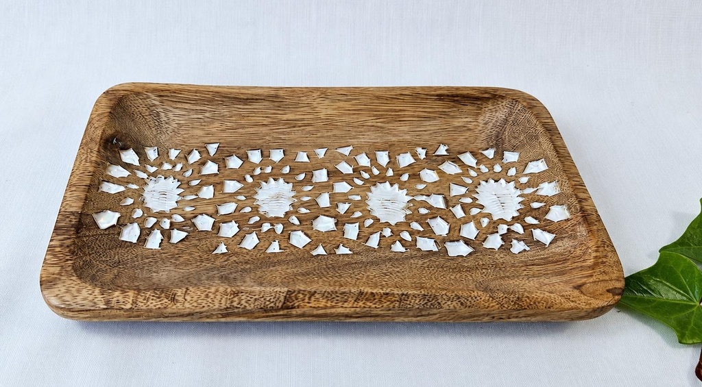 VASSOIO MINI LEGNO MOSAICO 25X15