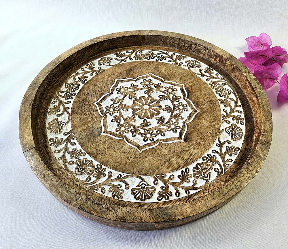 PLATEAU BOIS MANDALA 1-36 CM