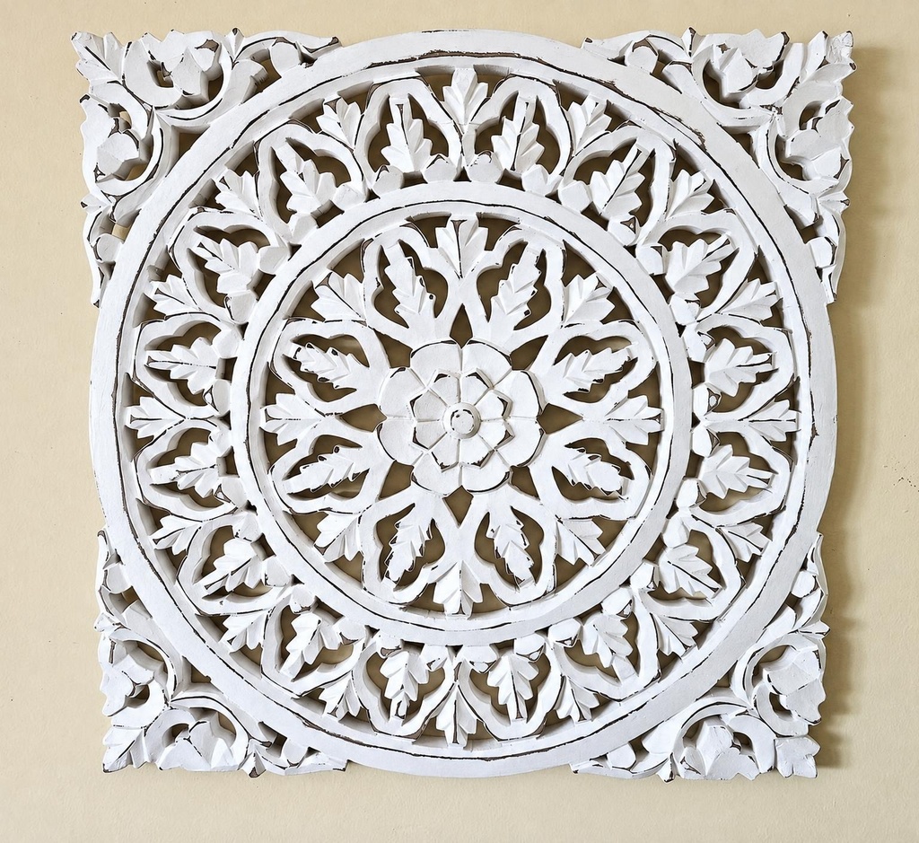 CUADRO MADERA TALLADA MANDALA 40 CM