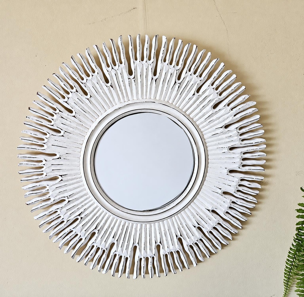MIRROR SUN WOOD TALLADO 50 CM