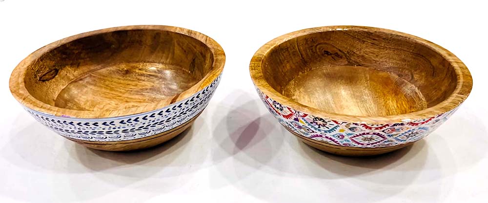 BOWL WOOD AND RESIN GEOMET 20X7 M