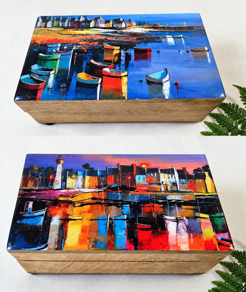 CAJA MADERA Y RESINA PORTERÍA 18X10 CM