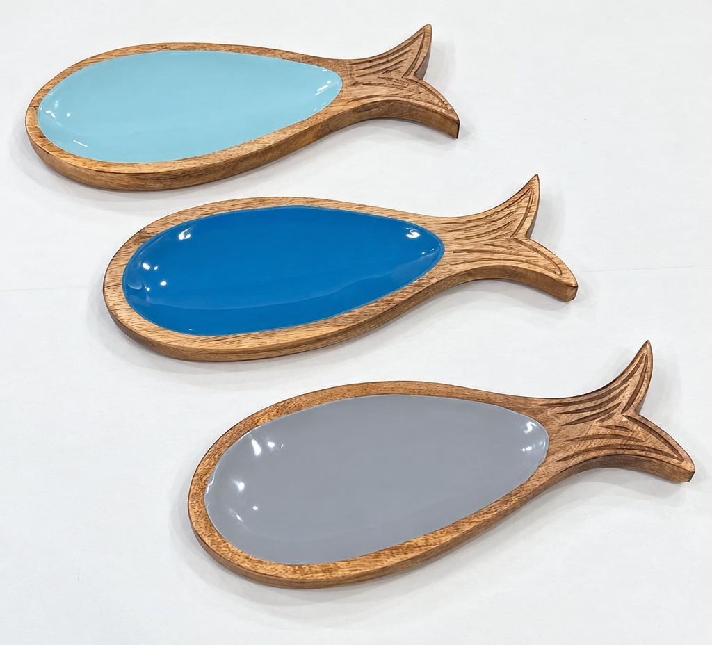 PEIXE BOQUERON MADEIRA ESMALTADA 30 CM