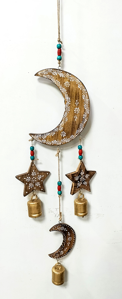 MOVIL LUNA C/ESTRELL MADERA 75 CM