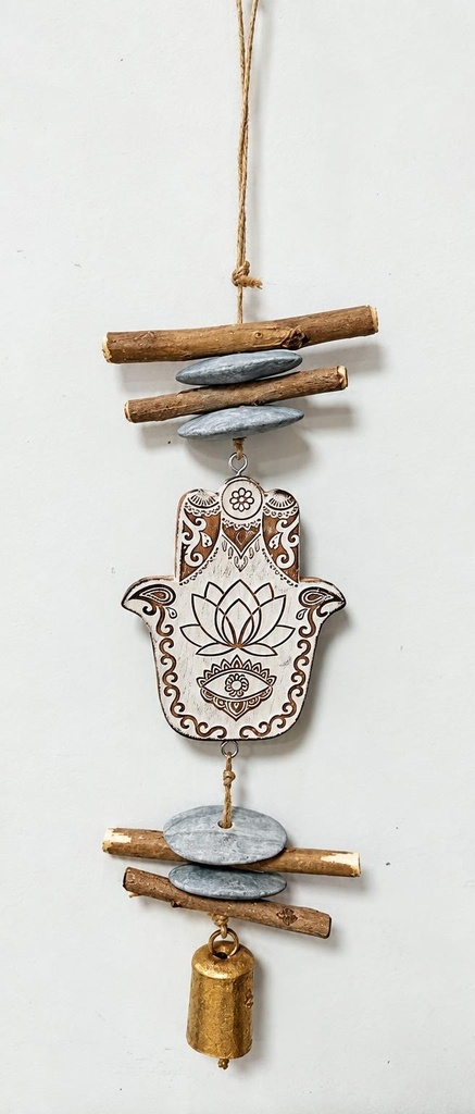 MOVIL HAMSA MADERA-PIEDRA 50 CM