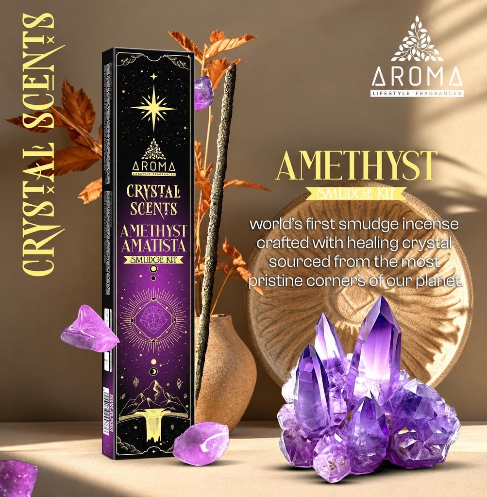 INCENSO AROMA CRYSTAL AMATIST